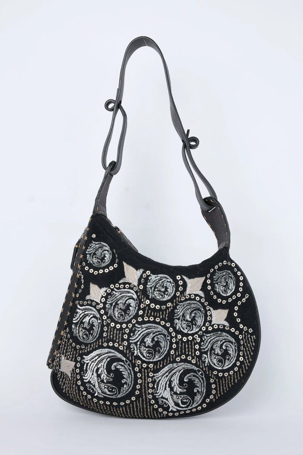 FENDI EMBELLISHED OYSTER BAG