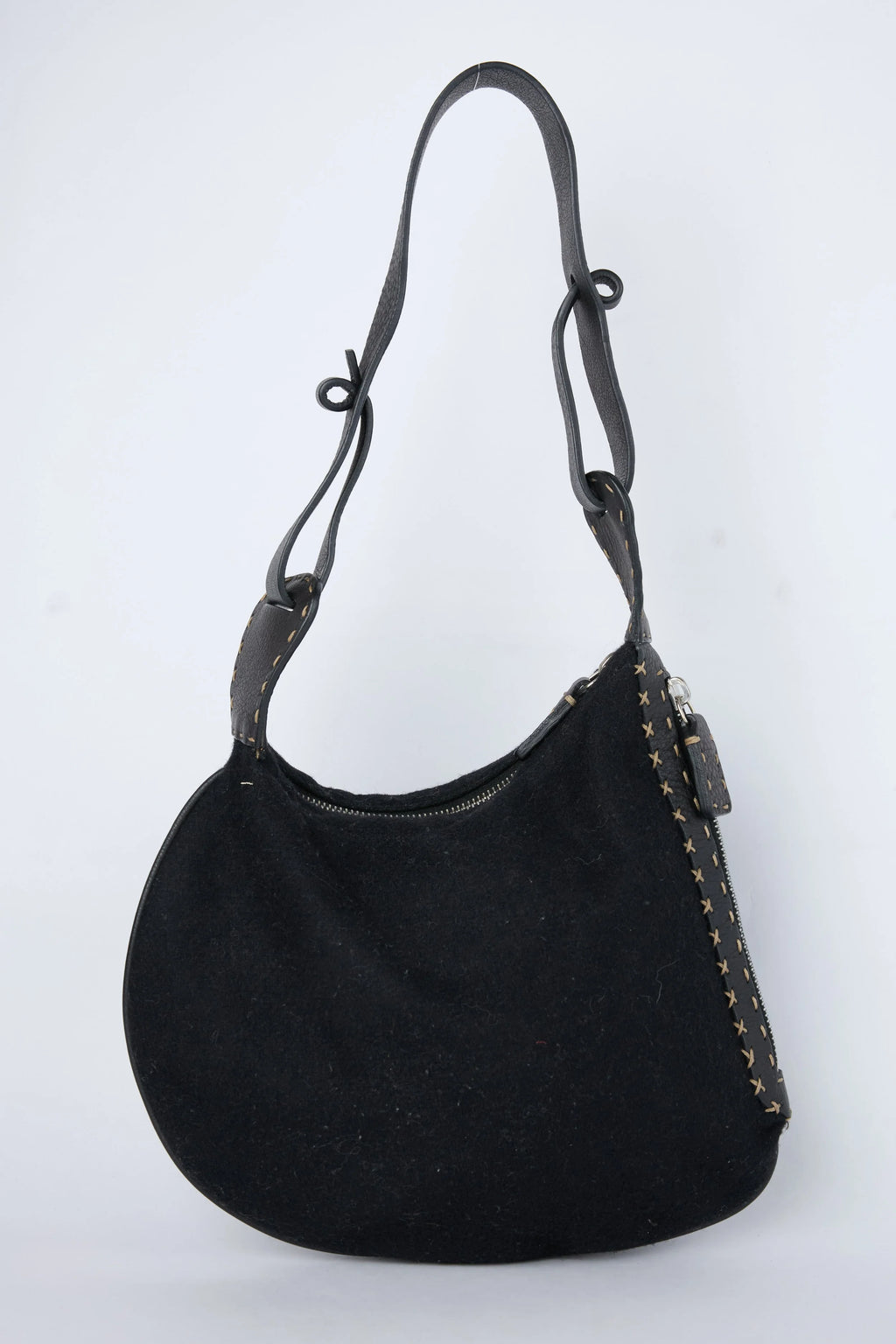 FENDI EMBELLISHED OYSTER BAG