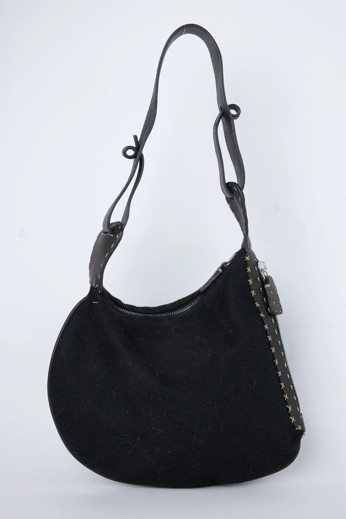 FENDI EMBELLISHED OYSTER BAG