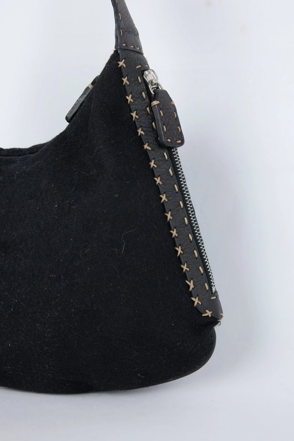 FENDI EMBELLISHED OYSTER BAG