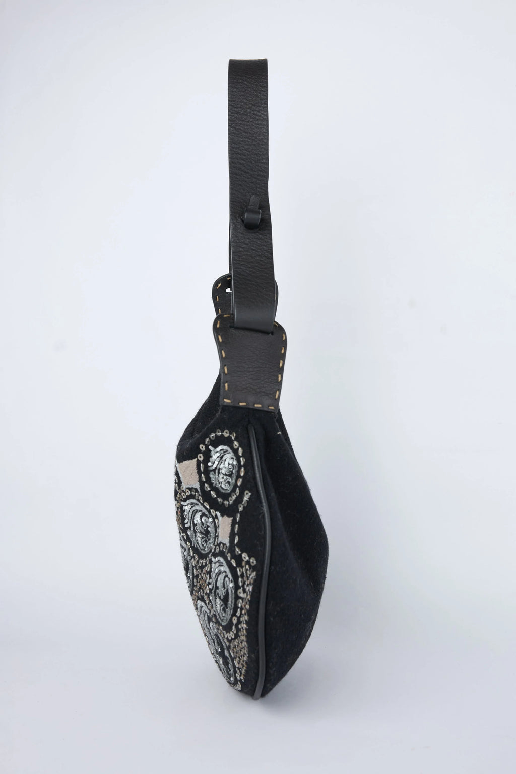 FENDI EMBELLISHED OYSTER BAG