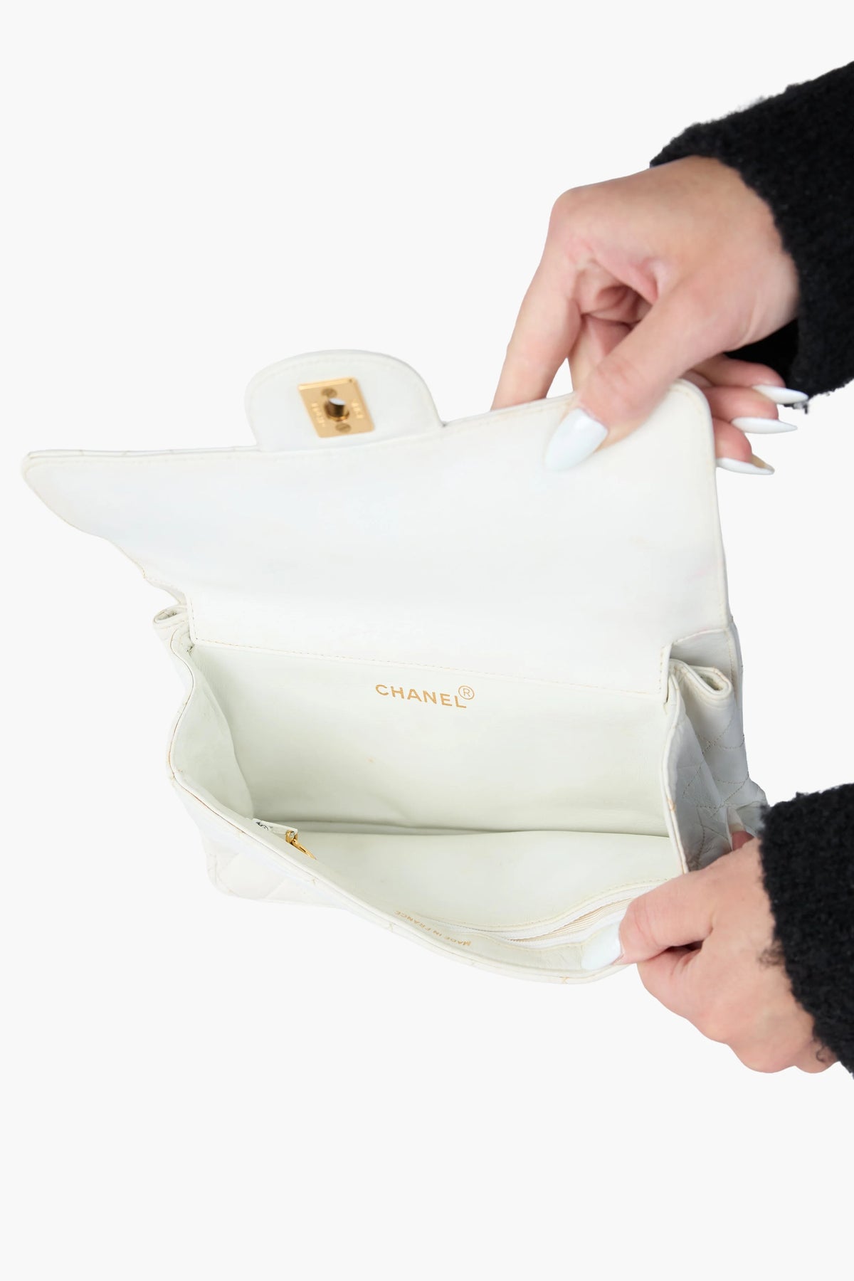Chanel Double-Sided White Flap Bag