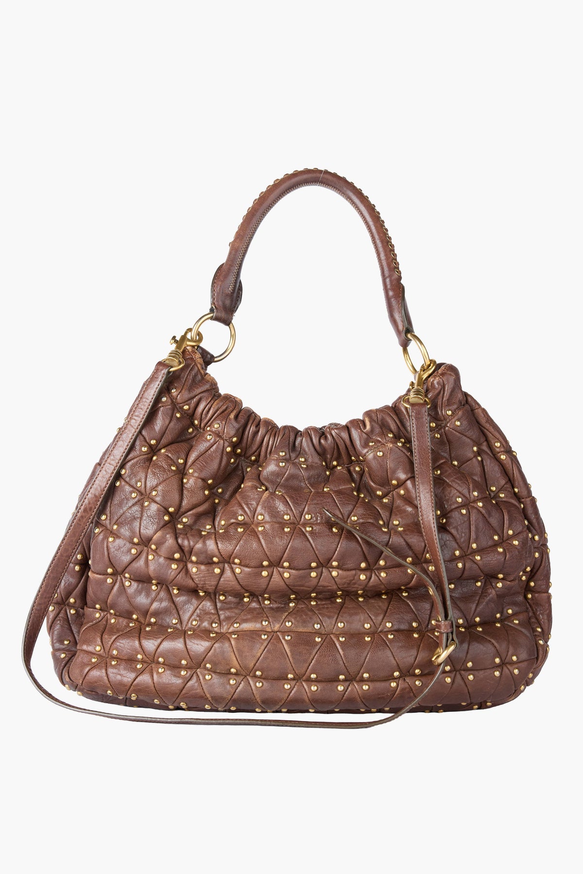 Miu Miu Studded Hobo Bag