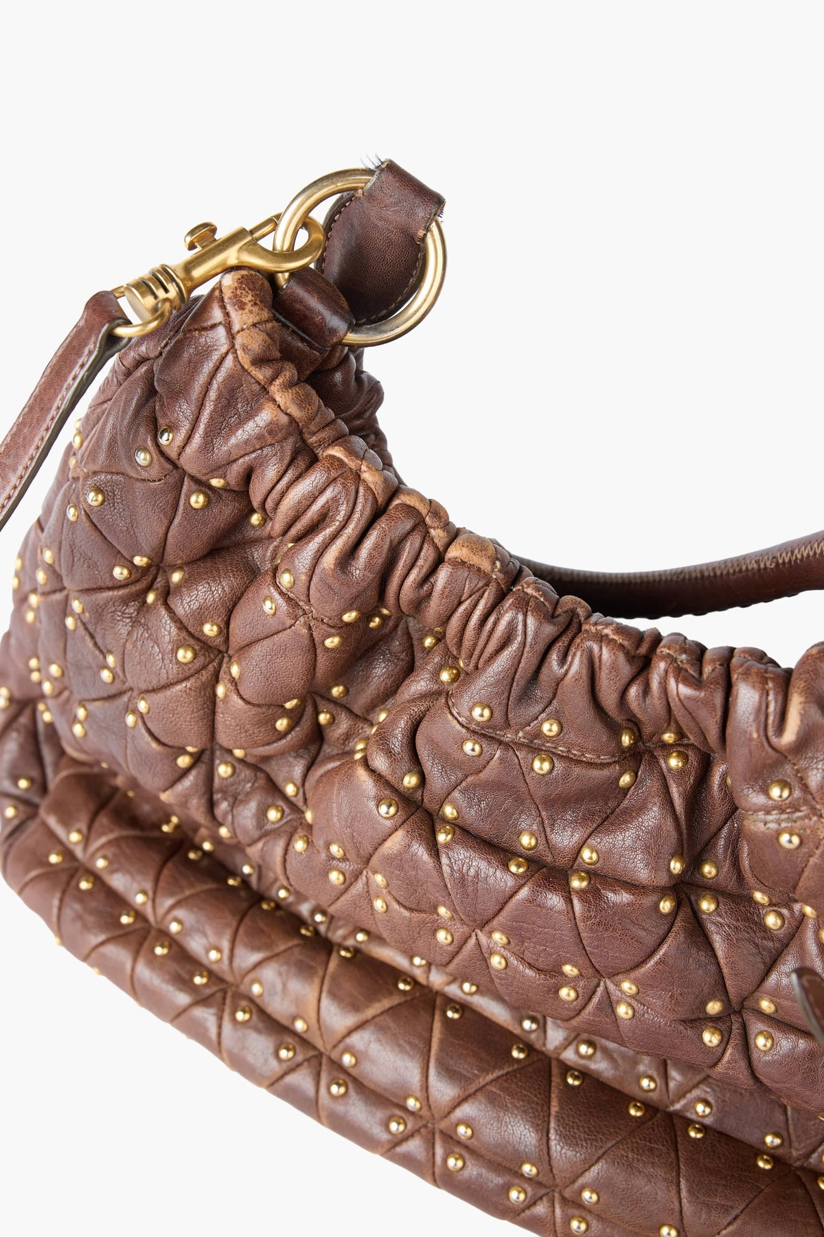 Miu Miu Studded Hobo Bag