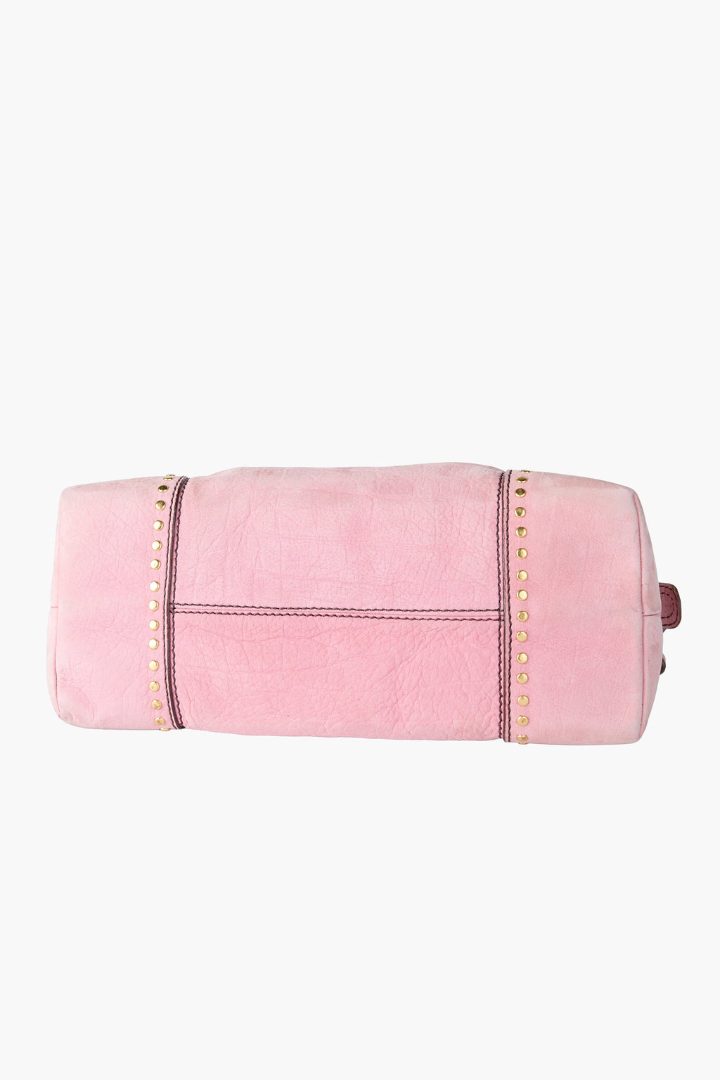 Fendi Pink Suede Studded Leather Bag