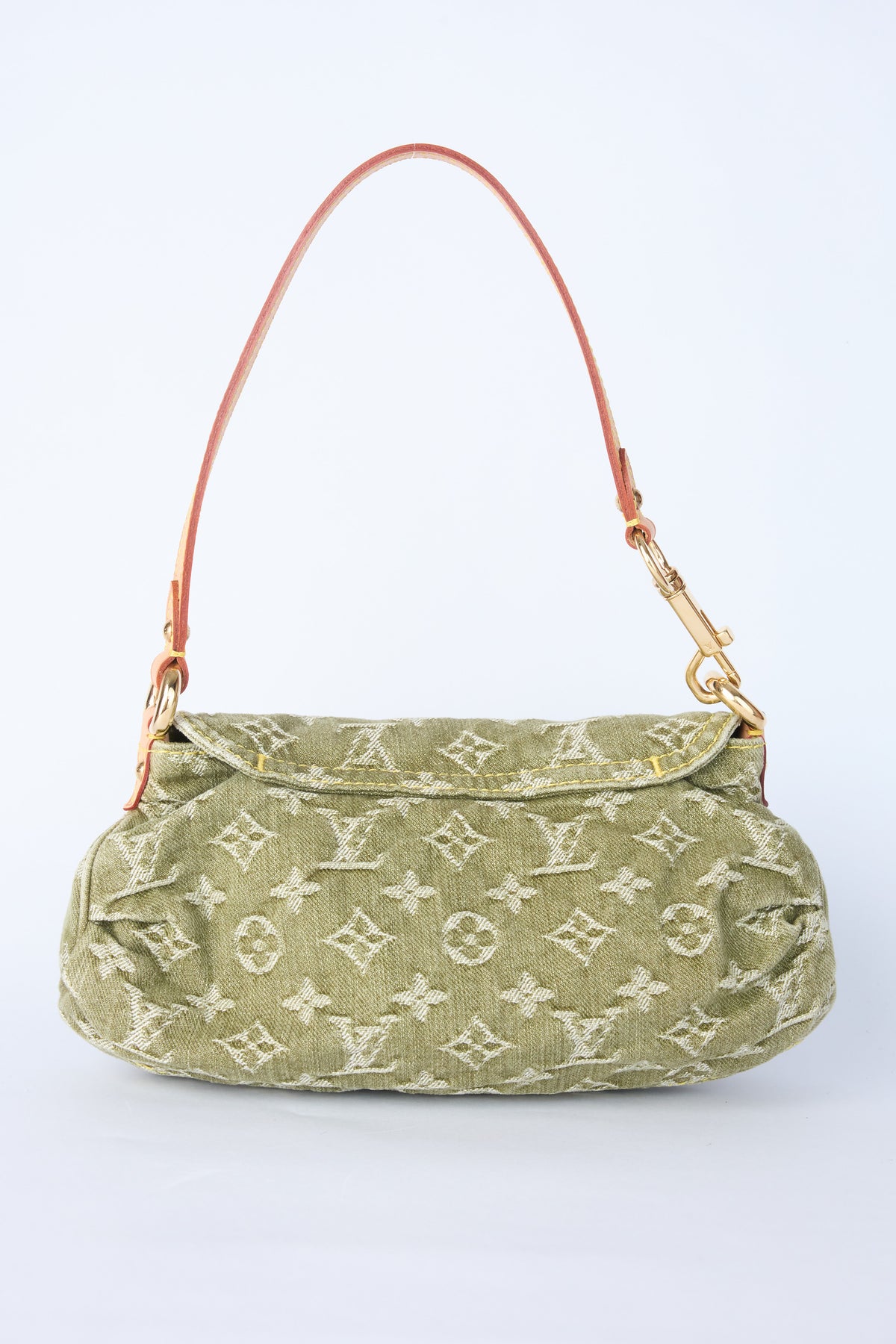 LOUIS VUITTON LICHEN GREEN DENIM PLEATY