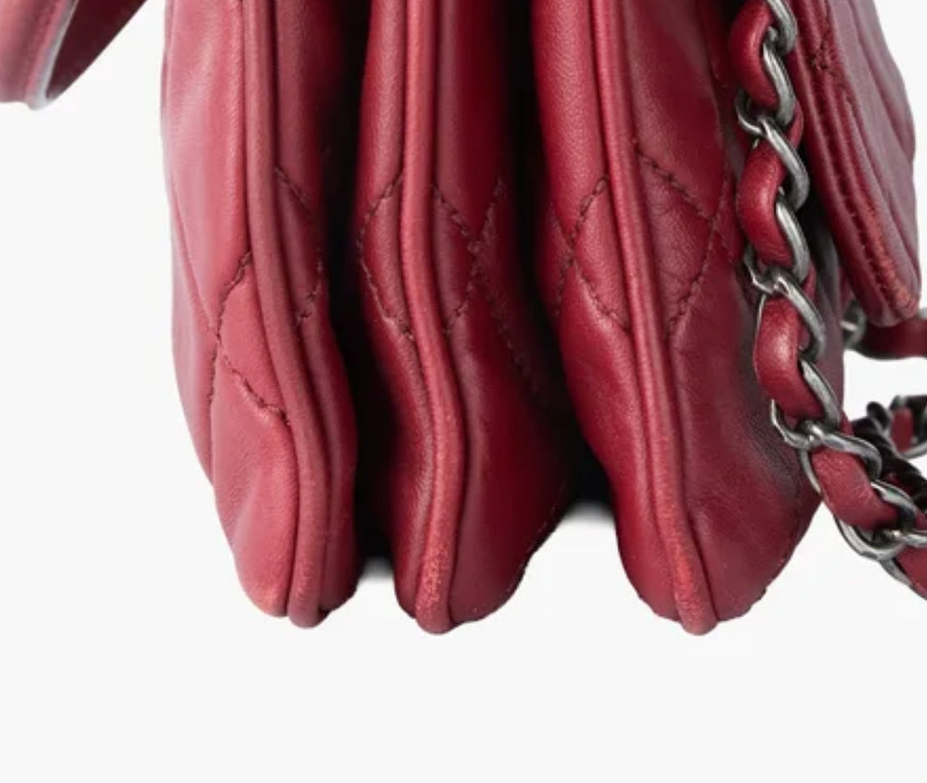 Chanel Red Accordion Flap Bag